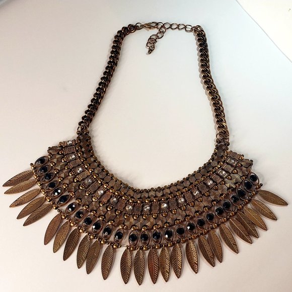 Vintage Boho Bib Collar Statement Necklace - Picture 2 of 7